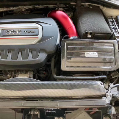 Воротникообразующий набор для ввода воздуха из углеродного волокна EDDYSTAR с 76 мм фильтром высокого потока для 15-16 Audi A3 1.8T/2.0T - установка с болтом